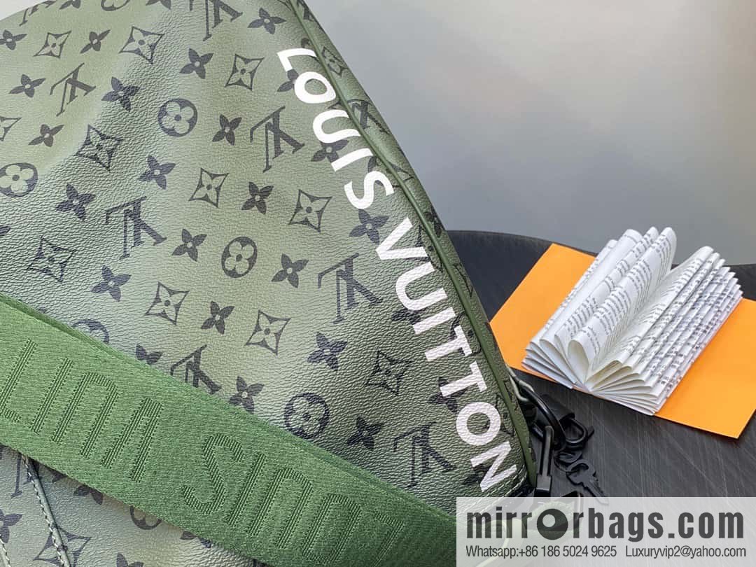 [Boutique‑grade] M23963 green silk screen, travel bag series, this Keepall Bandoulière 55 travel bag