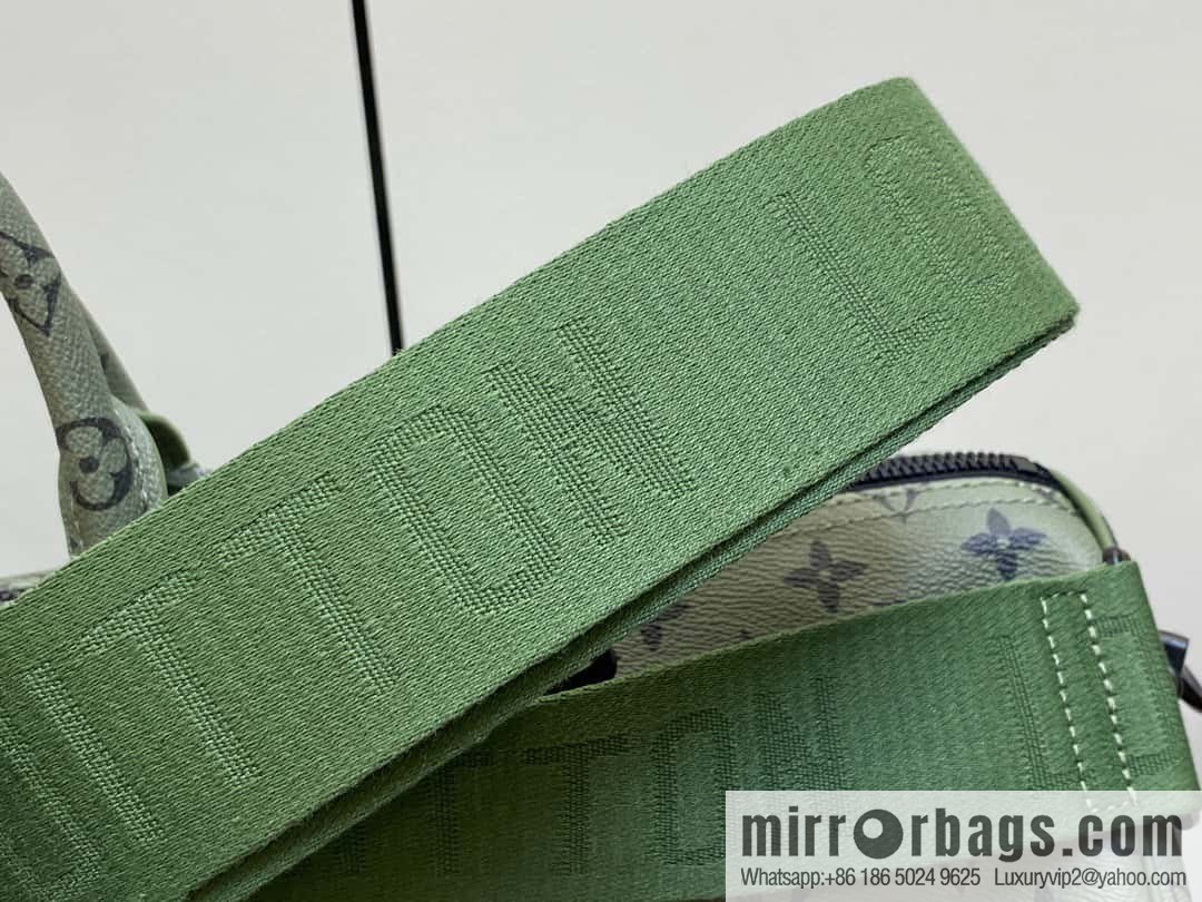 [Boutique‑grade] M23963 green silk screen, travel bag series, this Keepall Bandoulière 55 travel bag