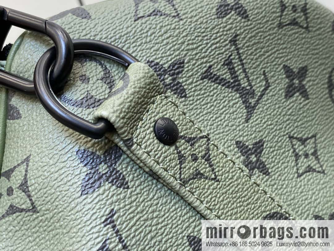 [Boutique‑grade] M23963 green silk screen, travel bag series, this Keepall Bandoulière 55 travel bag