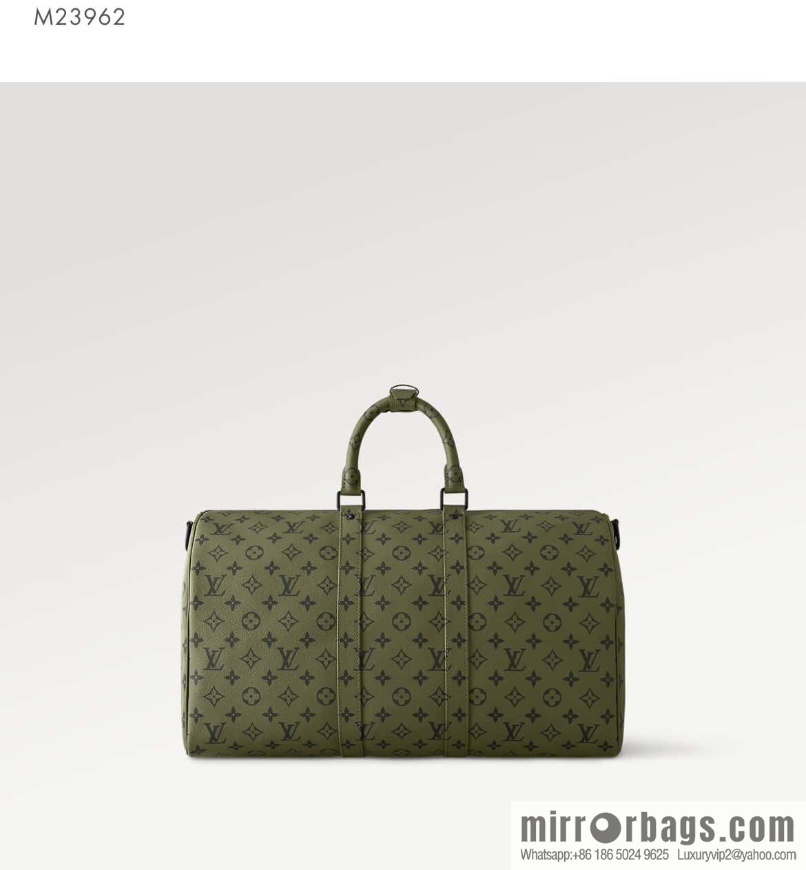 [Premium‑quality] M23962 green silk screen, travel bag series Keepall Bandoulière 45 travel bag