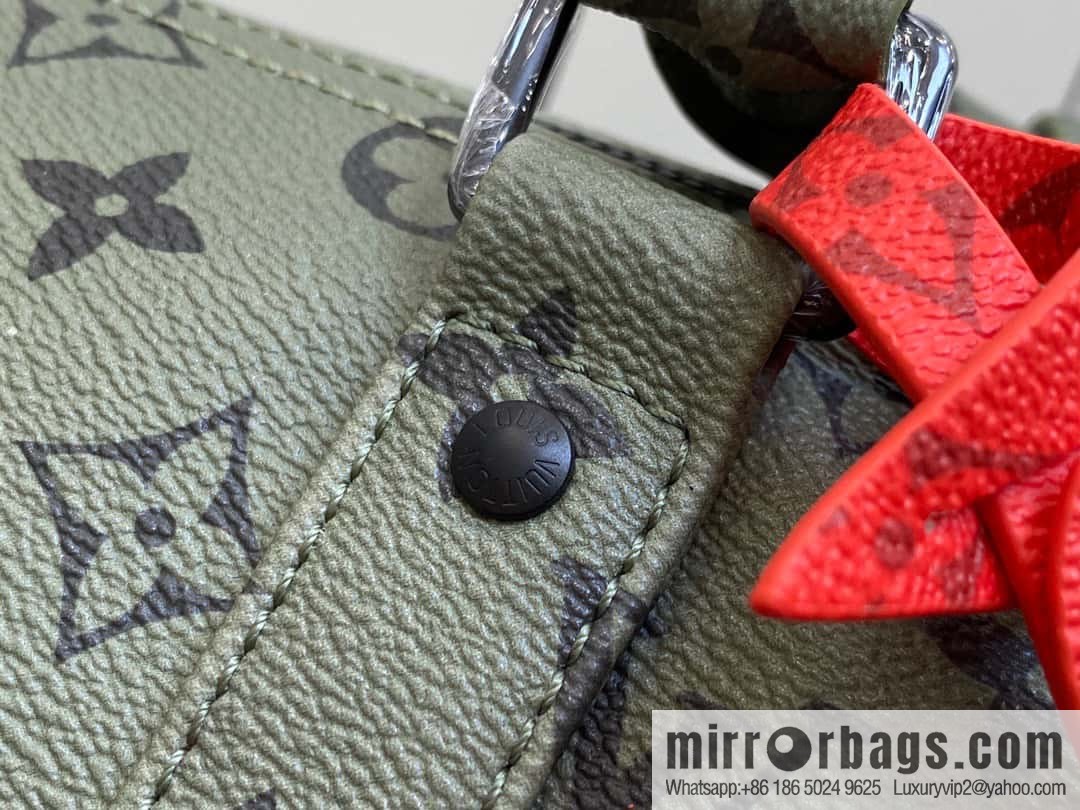 [Premium‑quality] M23962 green silk screen, travel bag series Keepall Bandoulière 45 travel bag