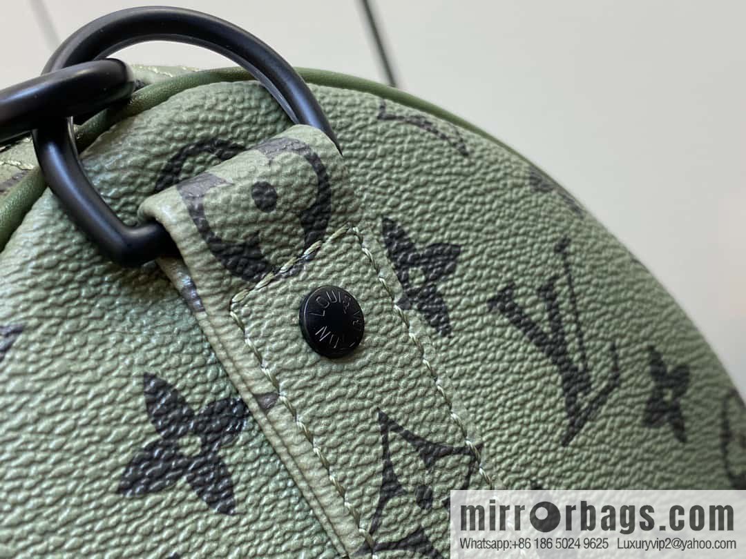 [Premium‑quality] M23962 green silk screen, travel bag series Keepall Bandoulière 45 travel bag
