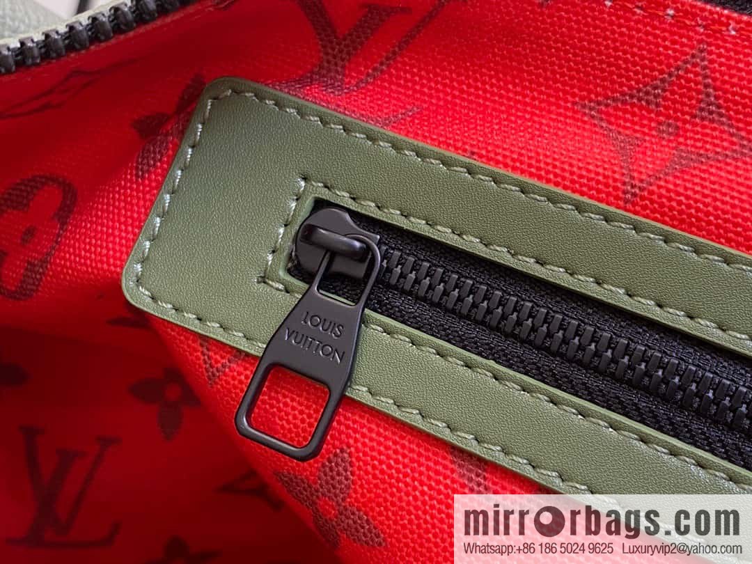 [Premium‑quality] M23962 green silk screen, travel bag series Keepall Bandoulière 45 travel bag
