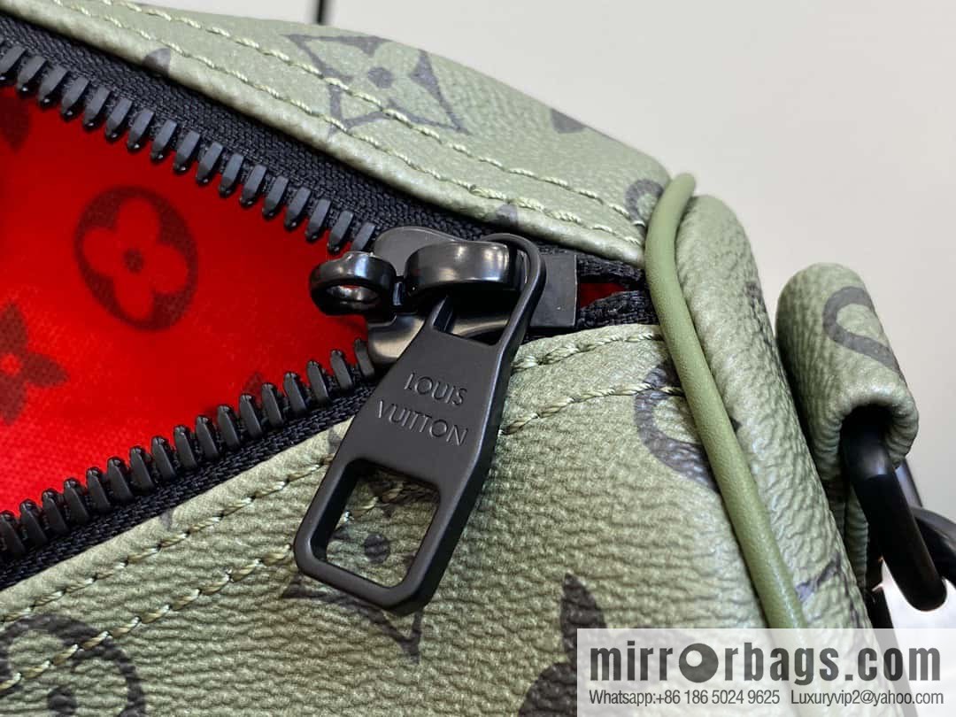 [Premium‑quality] M23962 green silk screen, travel bag series Keepall Bandoulière 45 travel bag