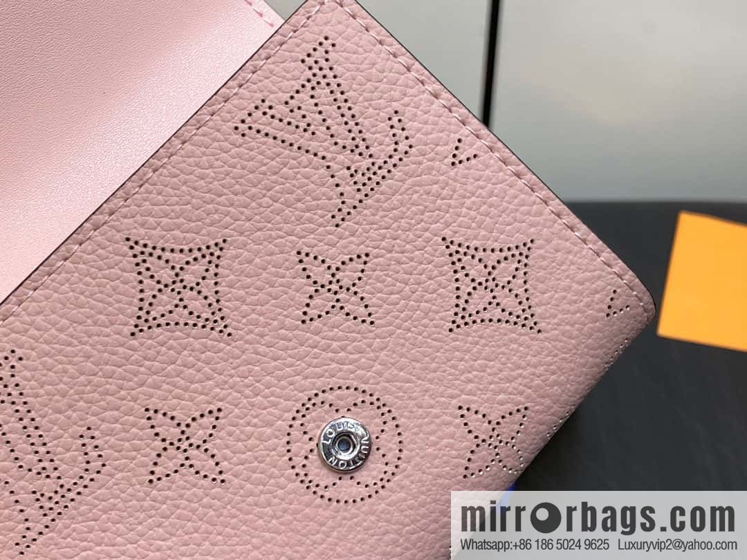 [Premium‑quality] M62542 pink full leather flip wallet series IRIS COMPACT wallet