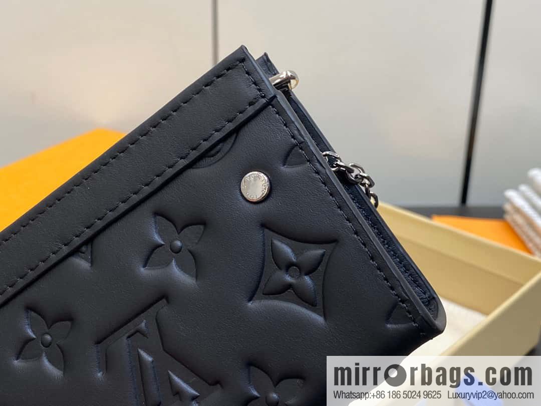[Premium‑quality] M82776 black full leather, key bag wallet series, new VOYAGE key bag in autumn and winter