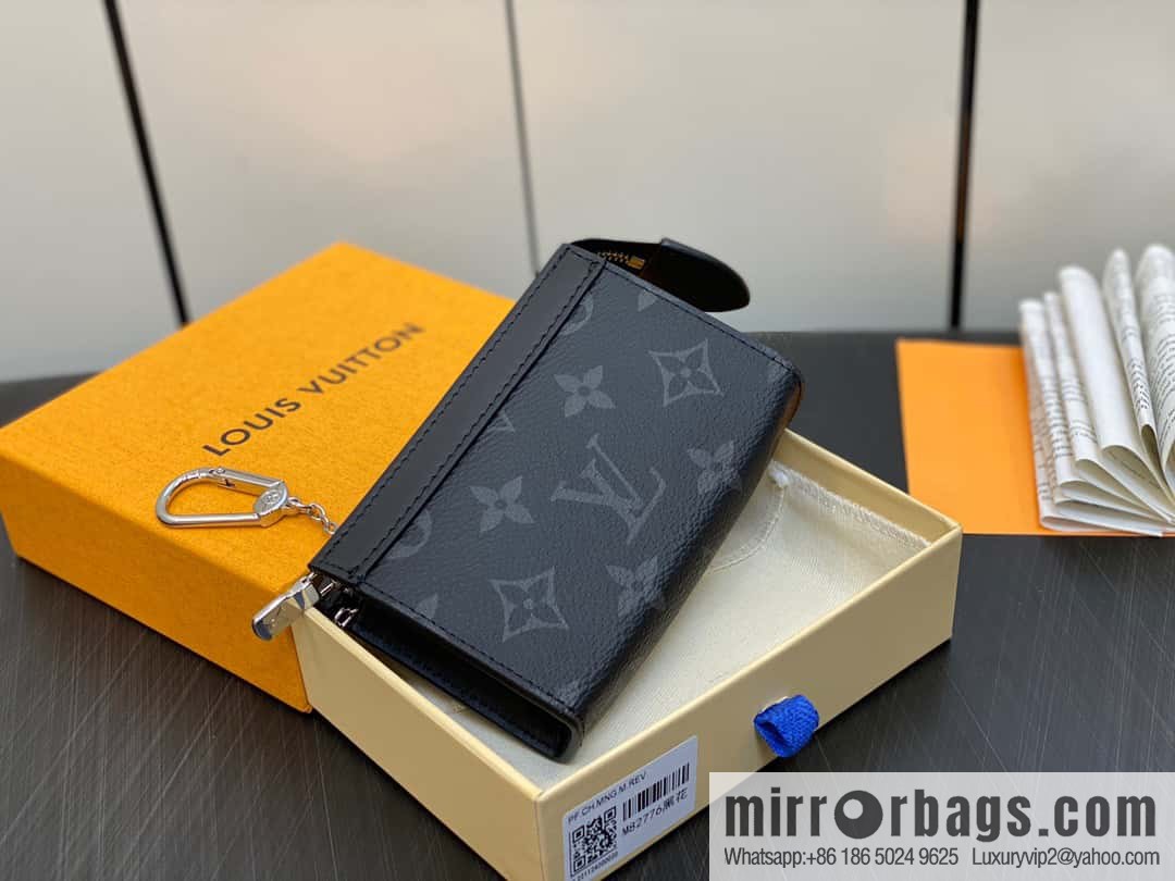 [Boutique‑grade] M82776 black flower, key bag wallet series, new VOYAGE key bag in autumn and winter