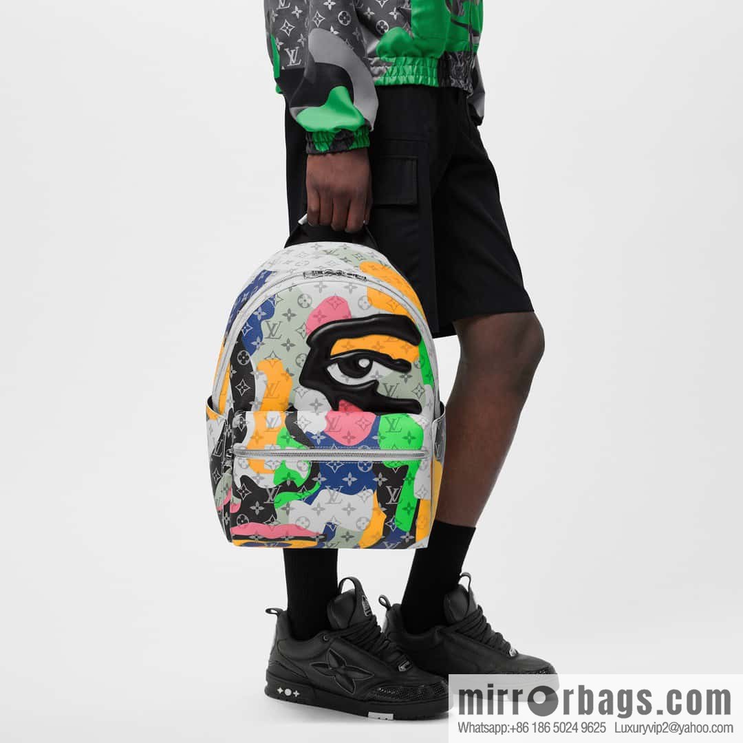 [Premium‑quality] M46680 white eye backpack series DISCOVERY small backpack