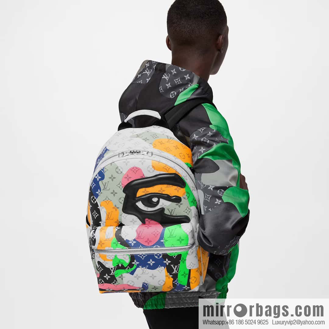 [Premium‑quality] M46680 white eye backpack series DISCOVERY small backpack