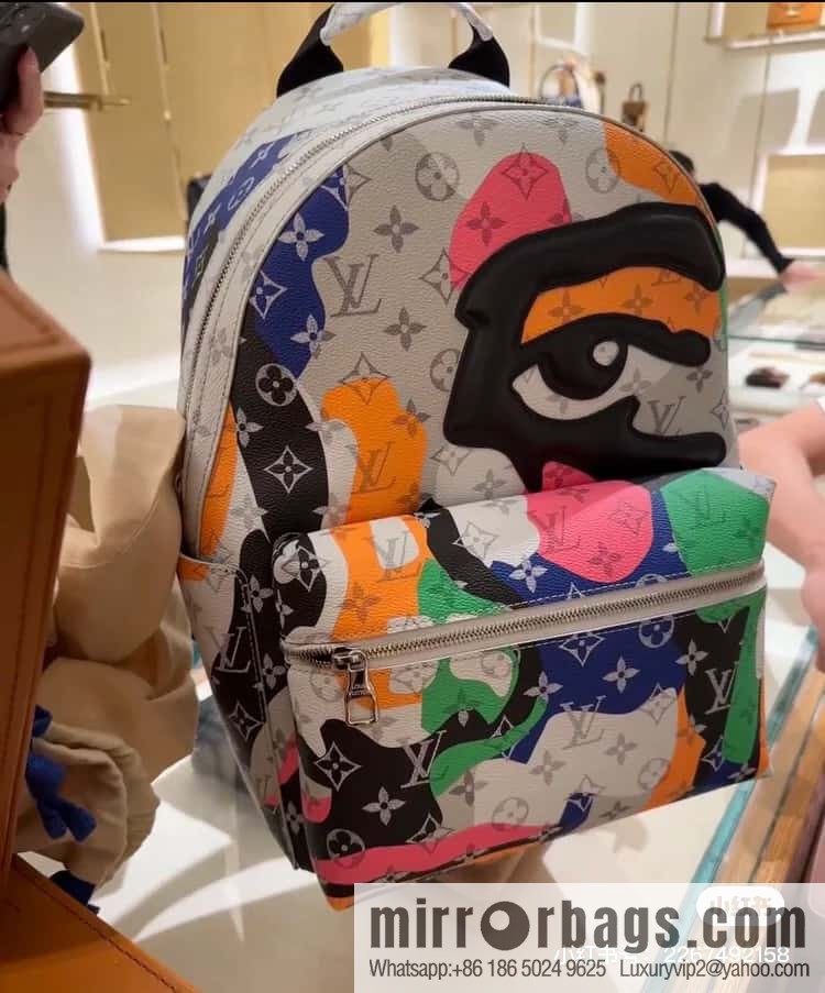 [Premium‑quality] M46680 white eye backpack series DISCOVERY small backpack