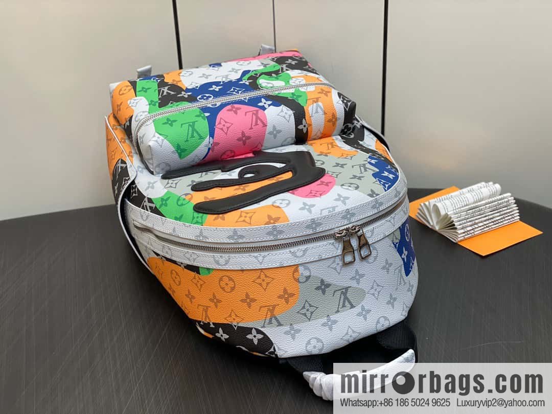 [Premium‑quality] M46680 white eye backpack series DISCOVERY small backpack
