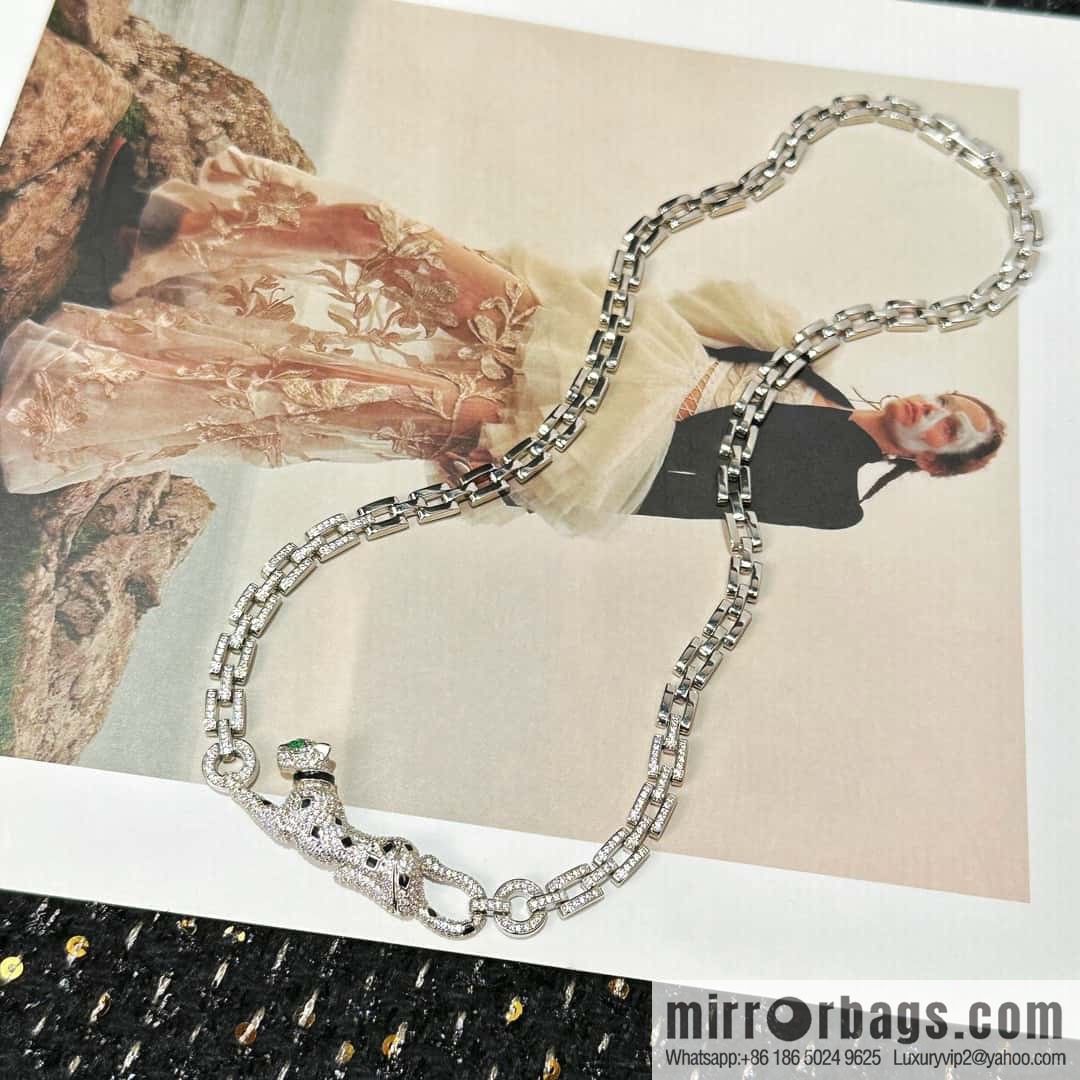 ☀Cartier Cartier Jungle Series Full Diamond Leopard Bracelet, Necklace ☀