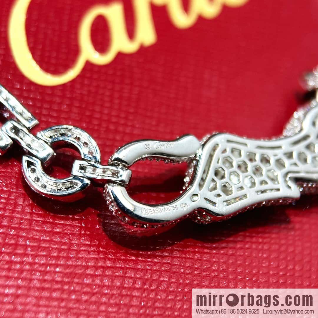 ☀Cartier Cartier Jungle Series Full Diamond Leopard Bracelet, Necklace ☀
