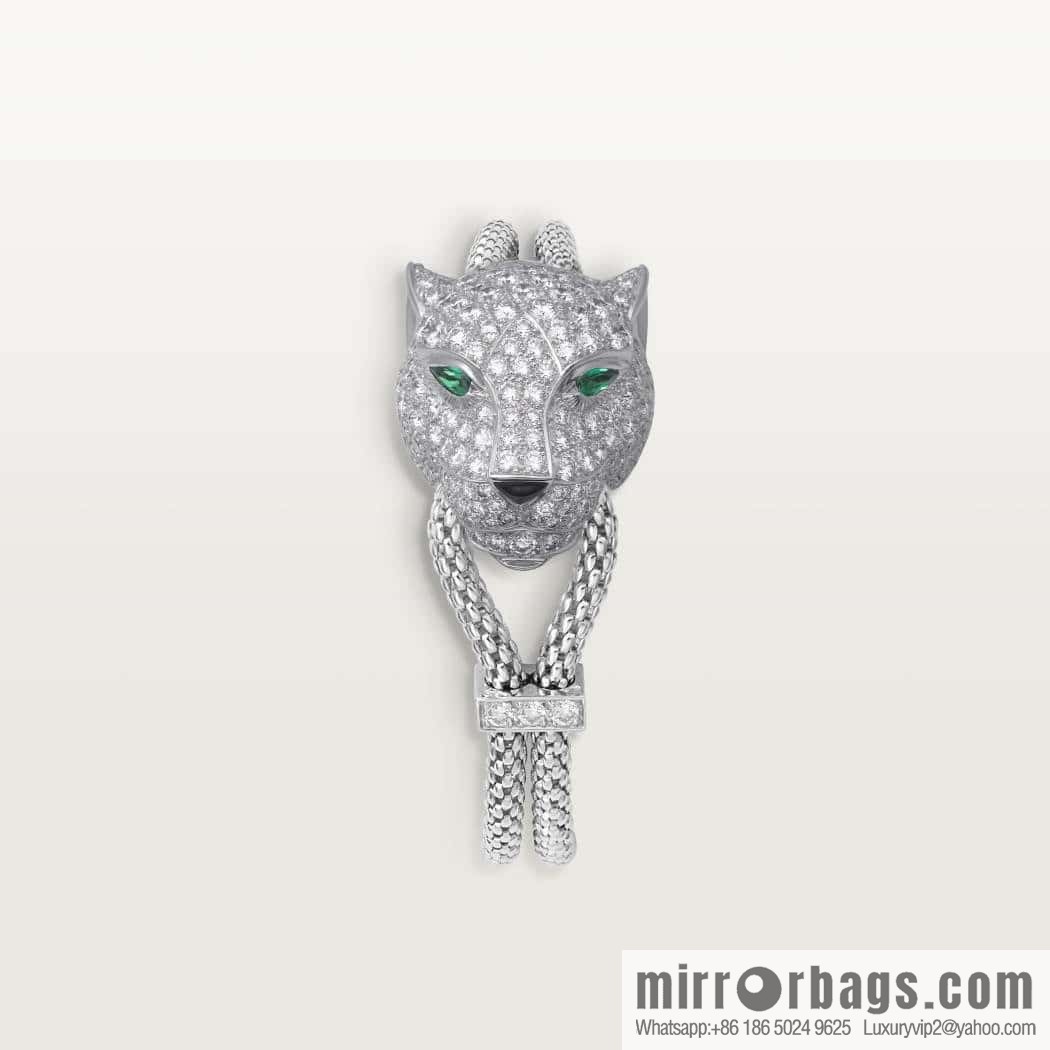 ☀️Cartier PANTHÜRE DECARTIER Jungle Series Full Diamond Leopard Necklace, Bracelet ☀️