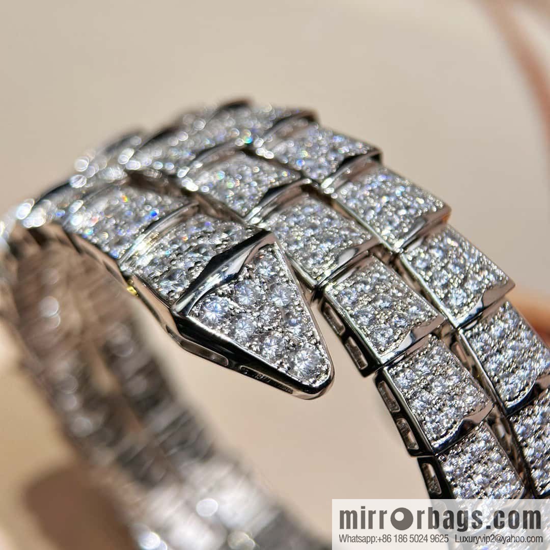 ☀BVLGARI three-layer full diamond snake bone bracelet bracelet ☀