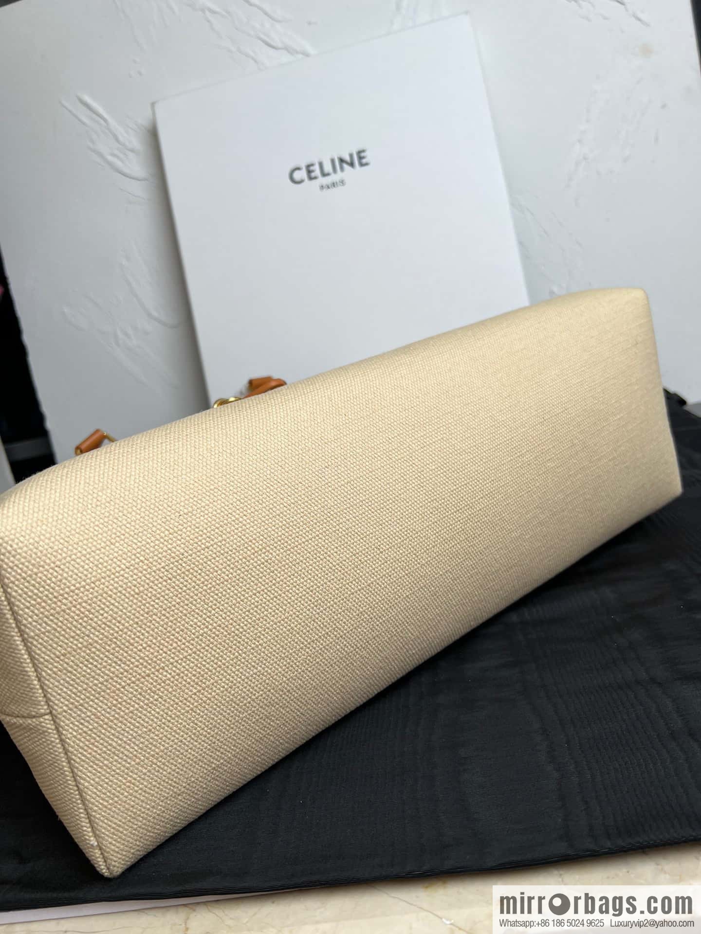 CELINE Tote white woven calfskin beach shopping bag, model 190062