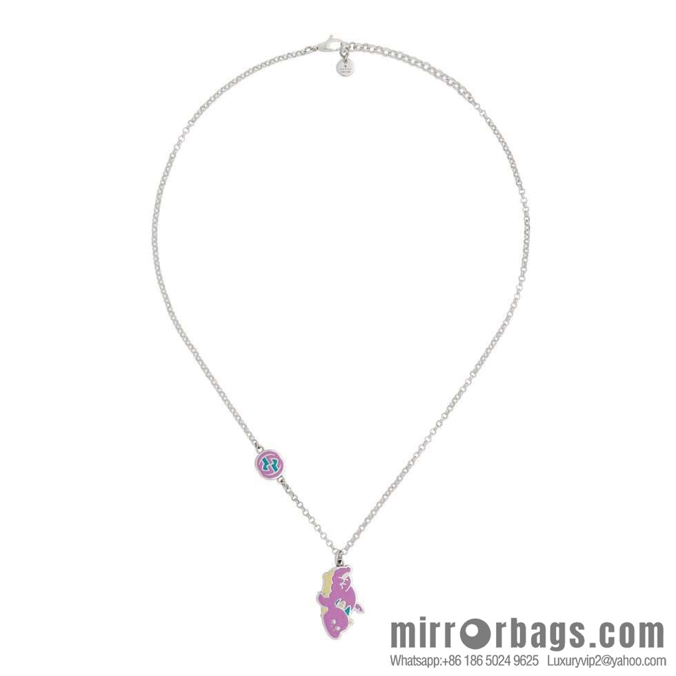 ☀Chinese New Year Series Year of the Dragon Small Xianglong Enamel Pendant Purple Pink Dragon 🐉 Necklace ☀