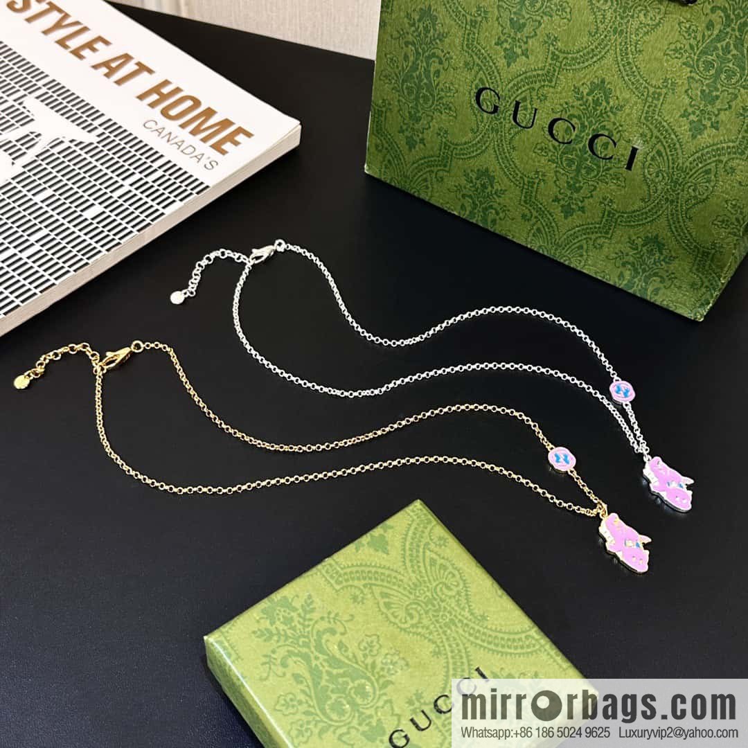 ☀Chinese New Year Series Year of the Dragon Small Xianglong Enamel Pendant Purple Pink Dragon 🐉 Necklace ☀