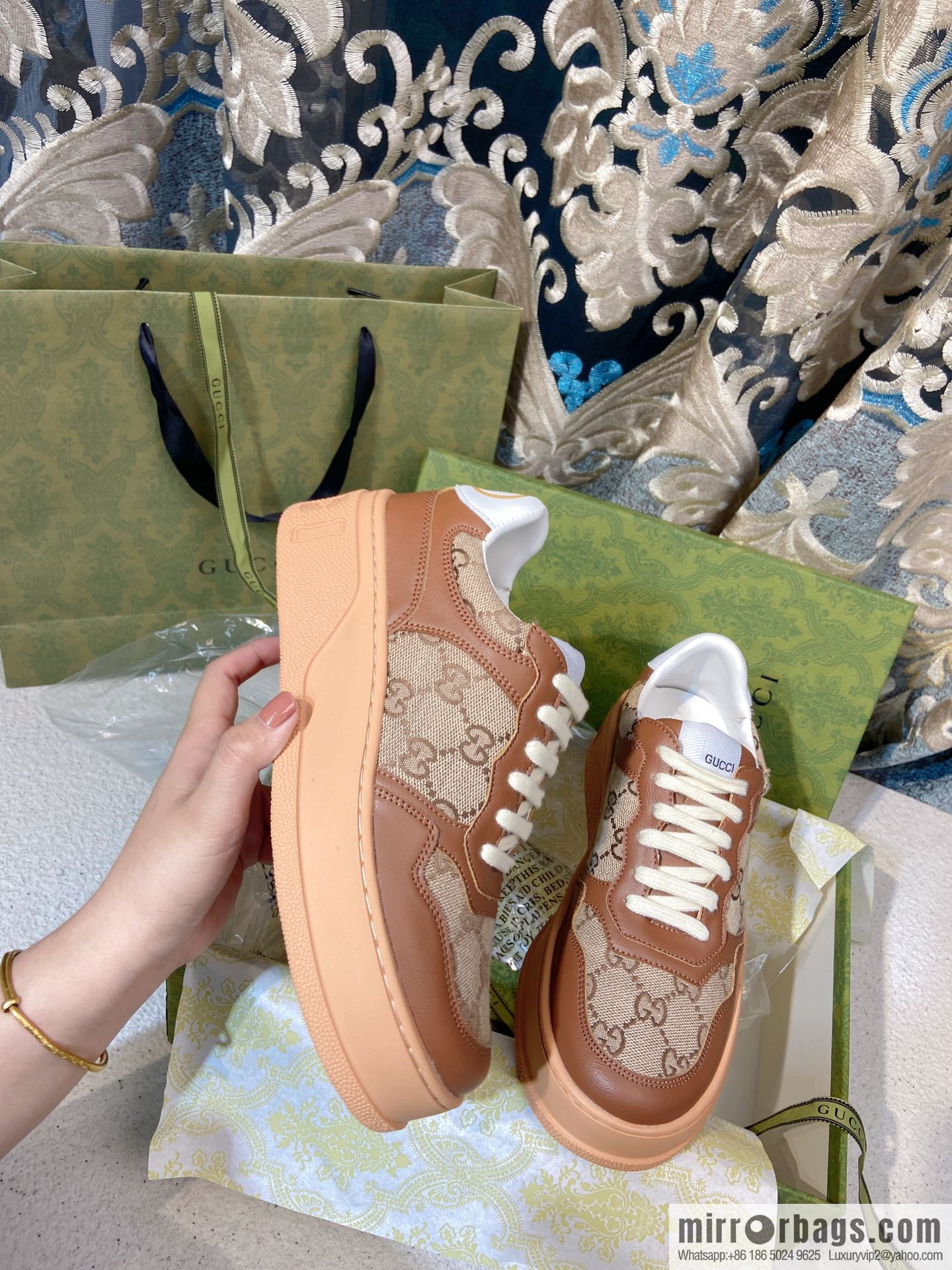 🐰🐰GUCCI Gucci platform white shoes