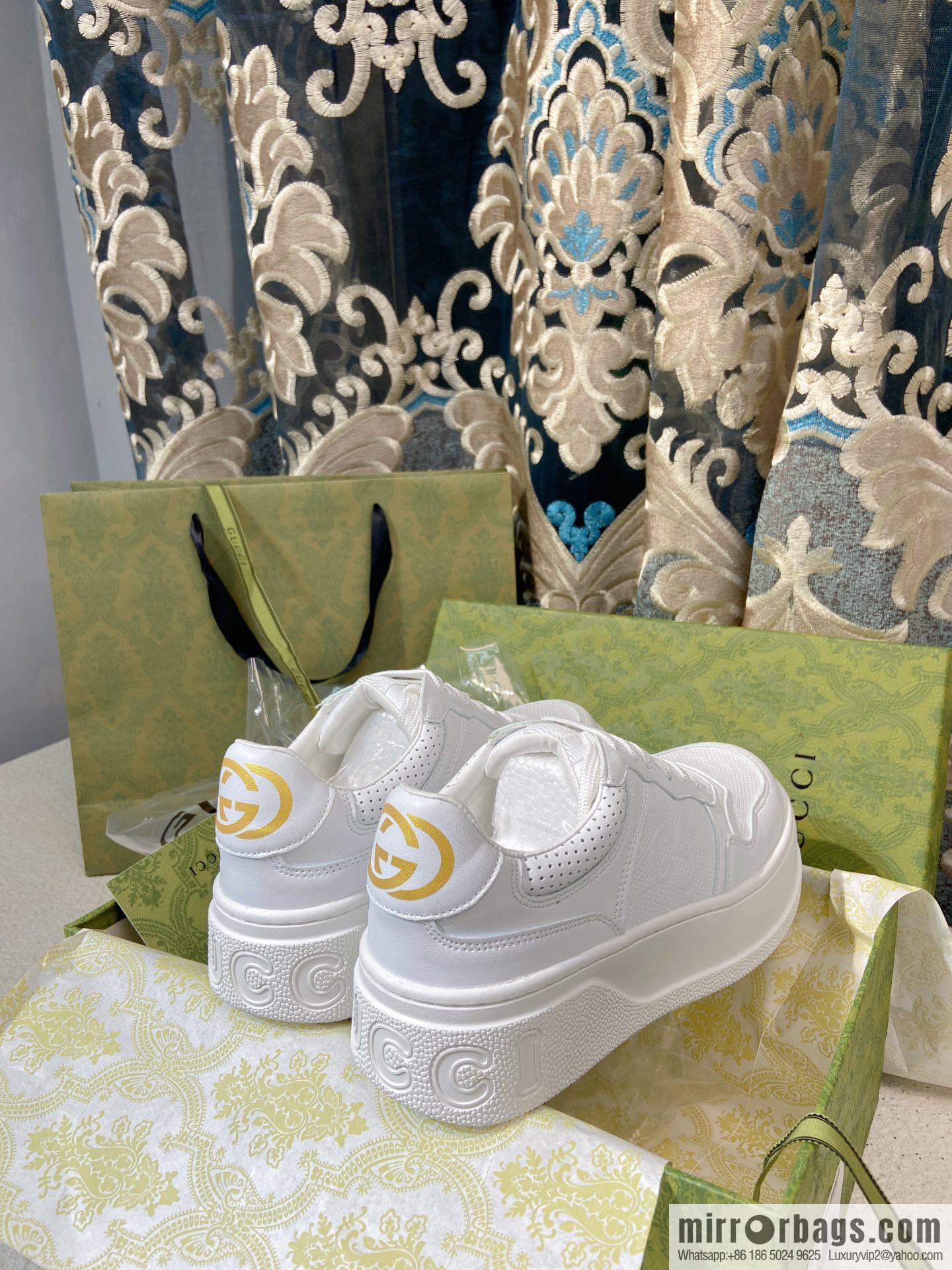 🐰🐰GUCCI Gucci platform white shoes