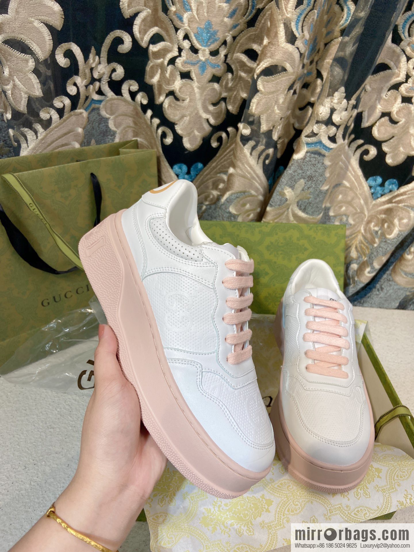 🐰🐰GUCCI Gucci platform white shoes