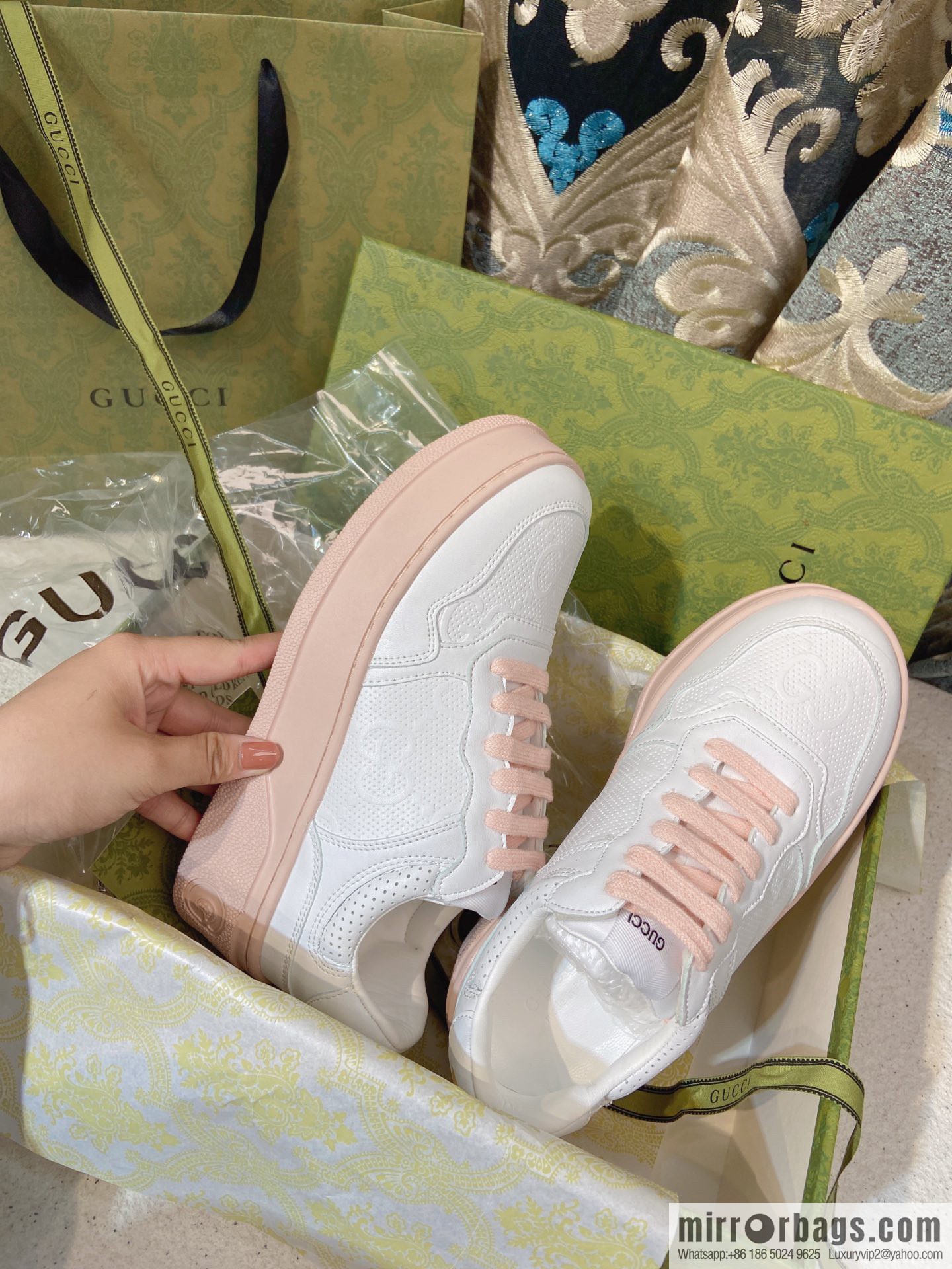 🐰🐰GUCCI Gucci platform white shoes