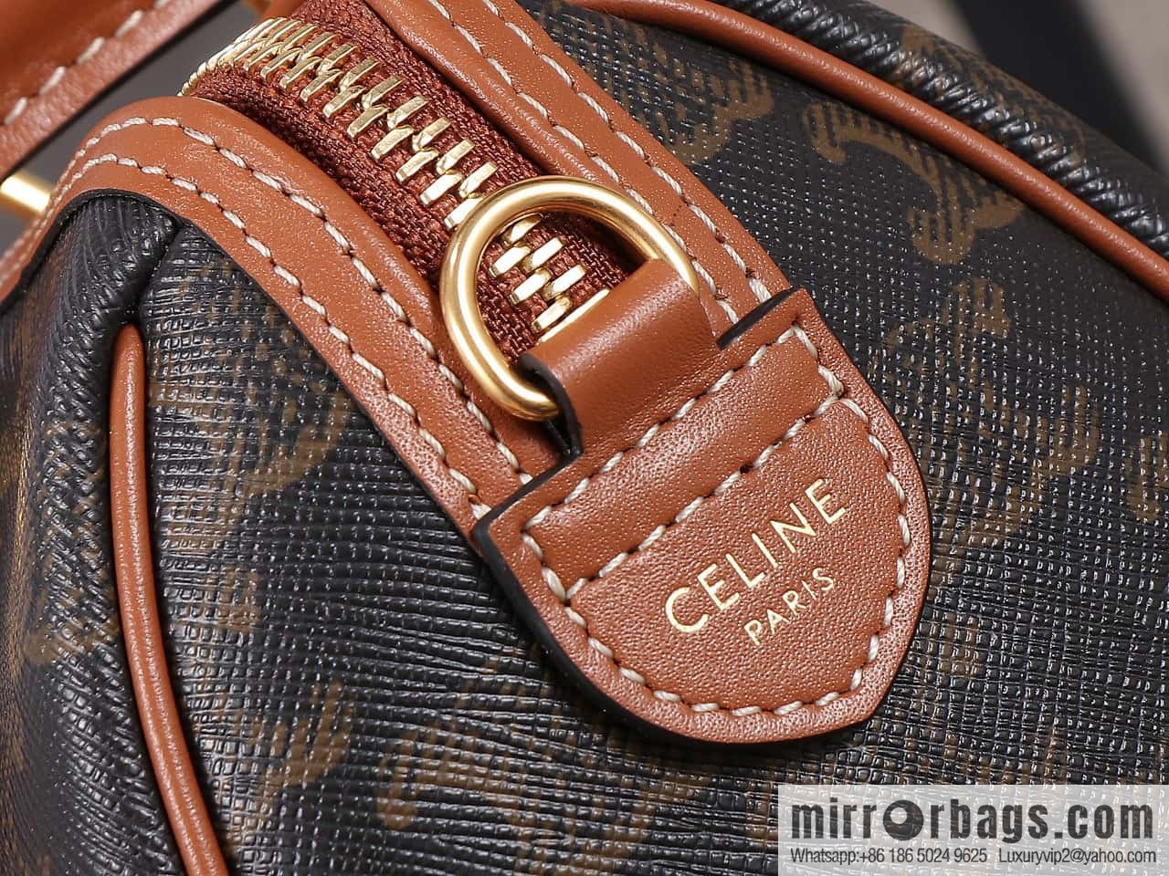 [Premium quality, all-steel hardware] Small logo printed cow leather (fabric) Boston bag, tan 113772 Number: 197588