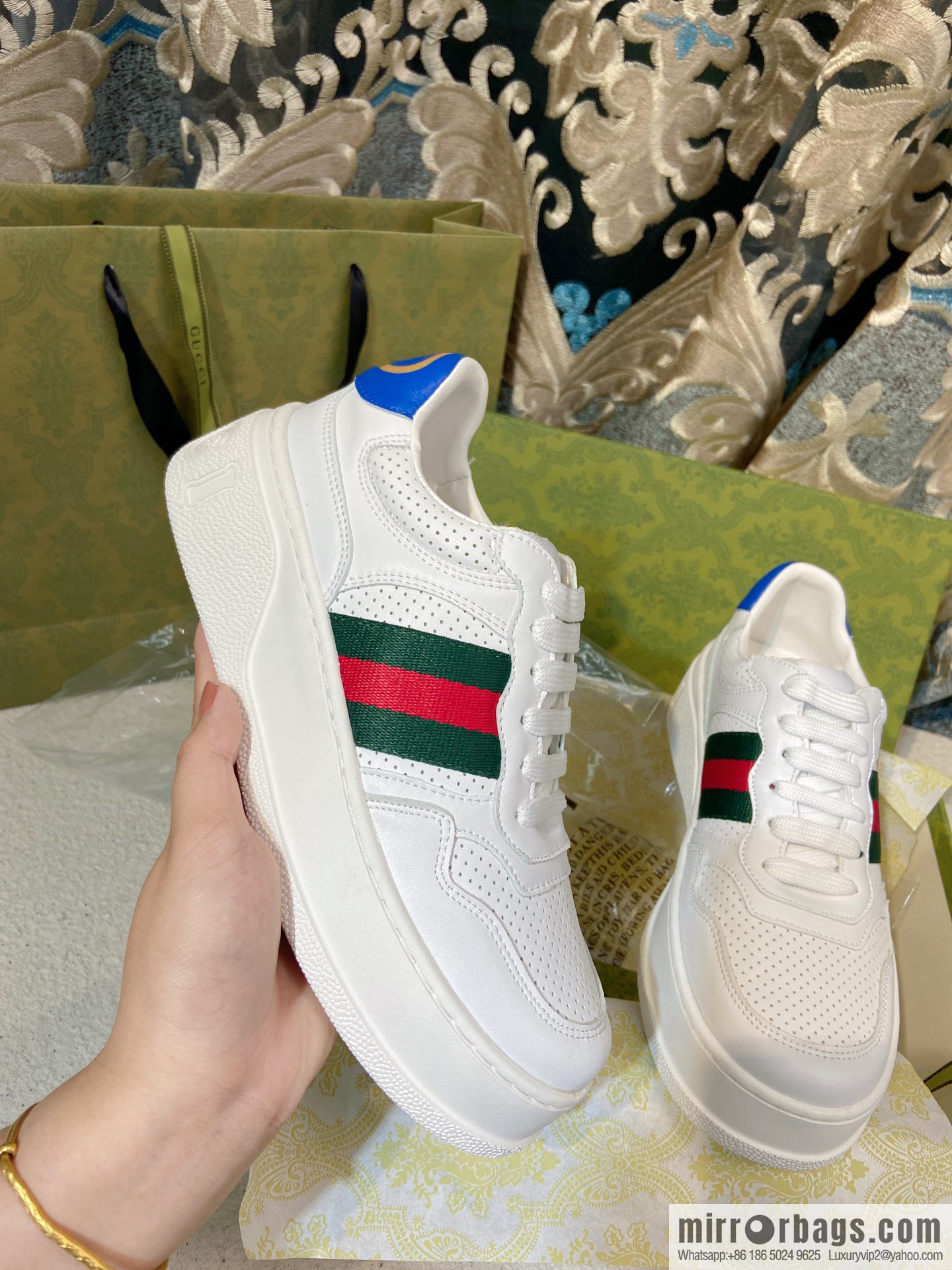 🐰🐰GUCCI Gucci platform white shoes