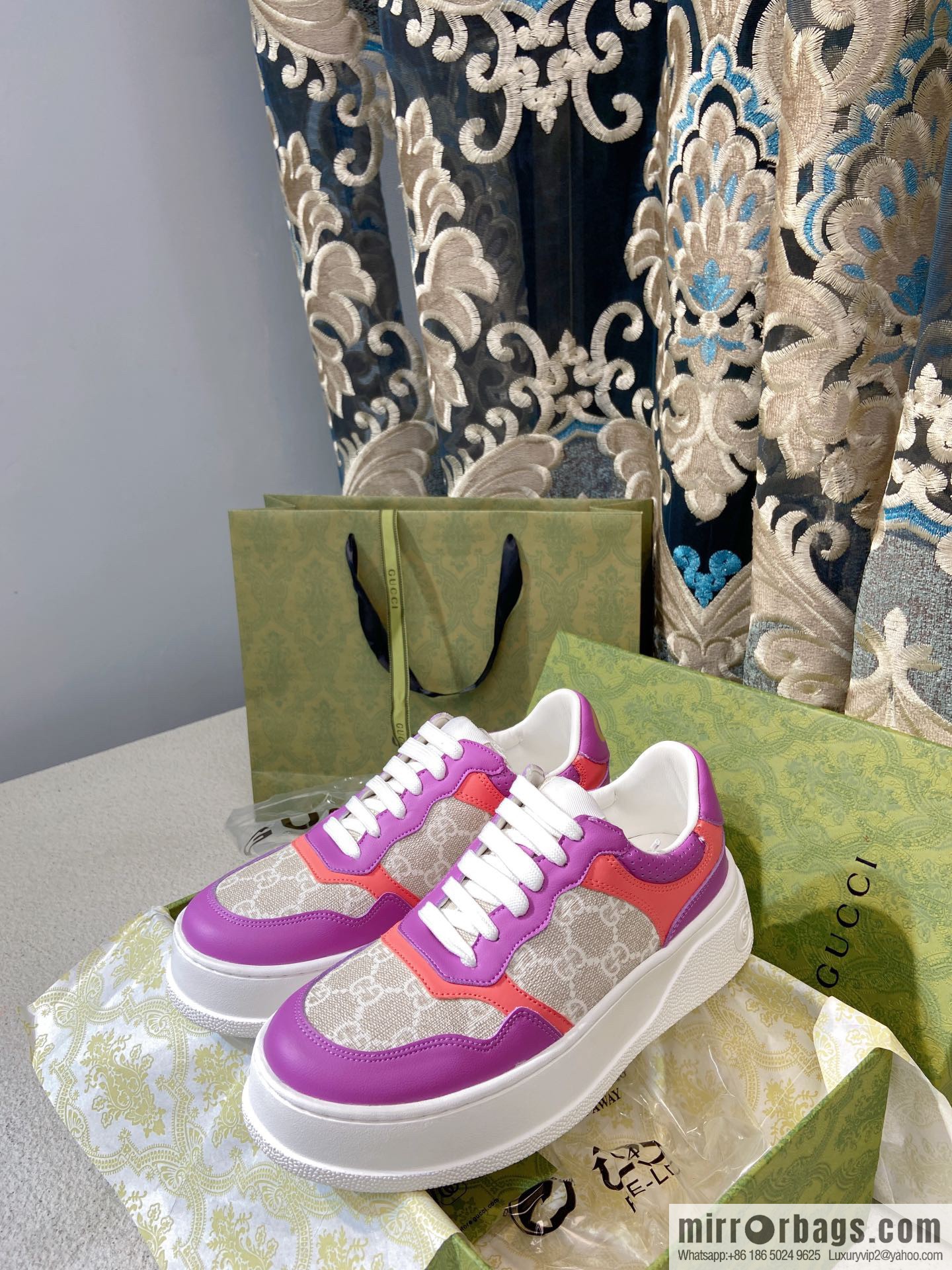 🐰🐰GUCCI Gucci platform white shoes