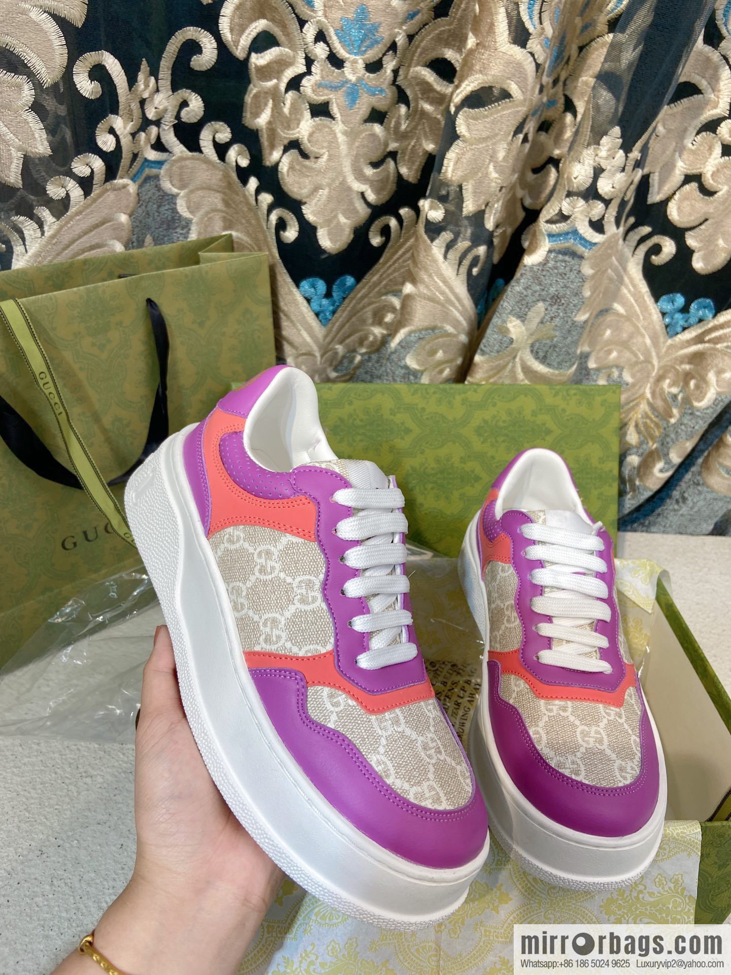 🐰🐰GUCCI Gucci platform white shoes