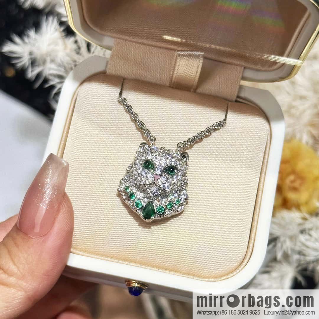 ☀New BOUCHERON/Boucheron Full Diamond Chinchilla Necklace, Earrings ☀