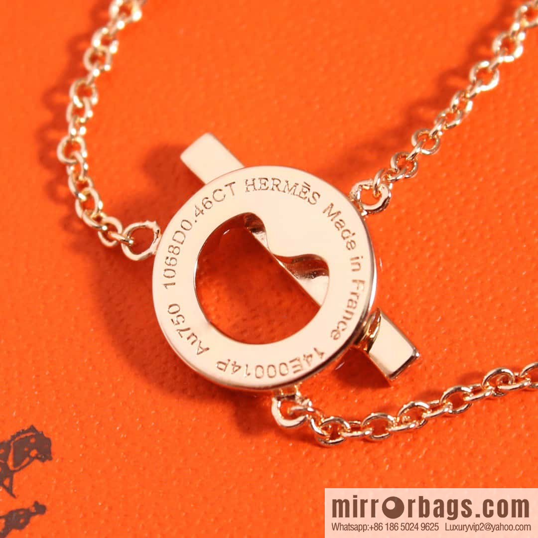 ❤️New ☑️ Hermès HERMES full diamond OT fringed necklace