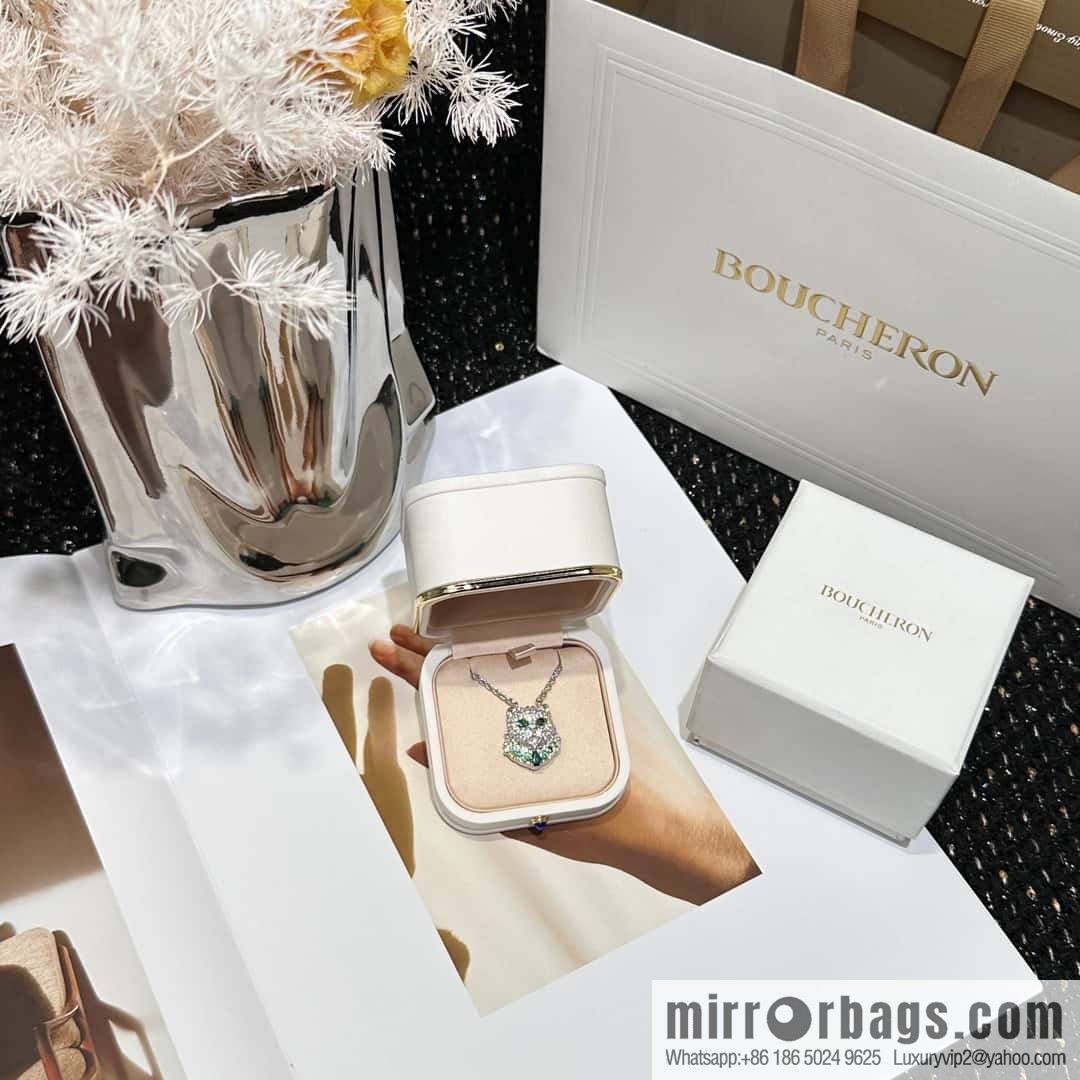 ☀New BOUCHERON/Boucheron Full Diamond Chinchilla Necklace, Earrings ☀