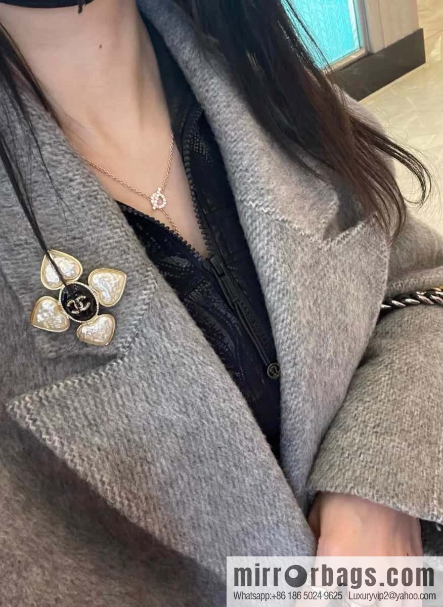❤️New ☑️ Hermès HERMES full diamond OT fringed necklace
