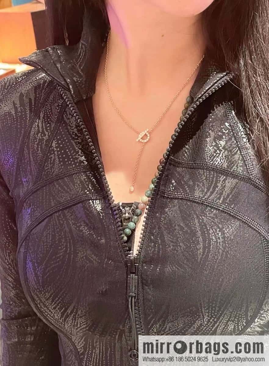 ❤️New ☑️ Hermès HERMES full diamond OT fringed necklace
