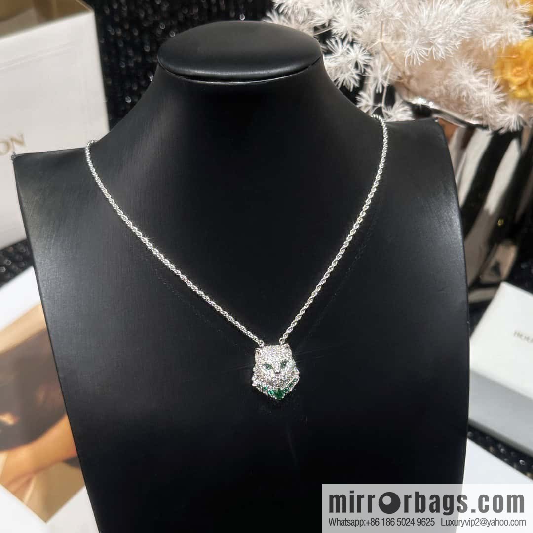 ☀New BOUCHERON/Boucheron Full Diamond Chinchilla Necklace, Earrings ☀