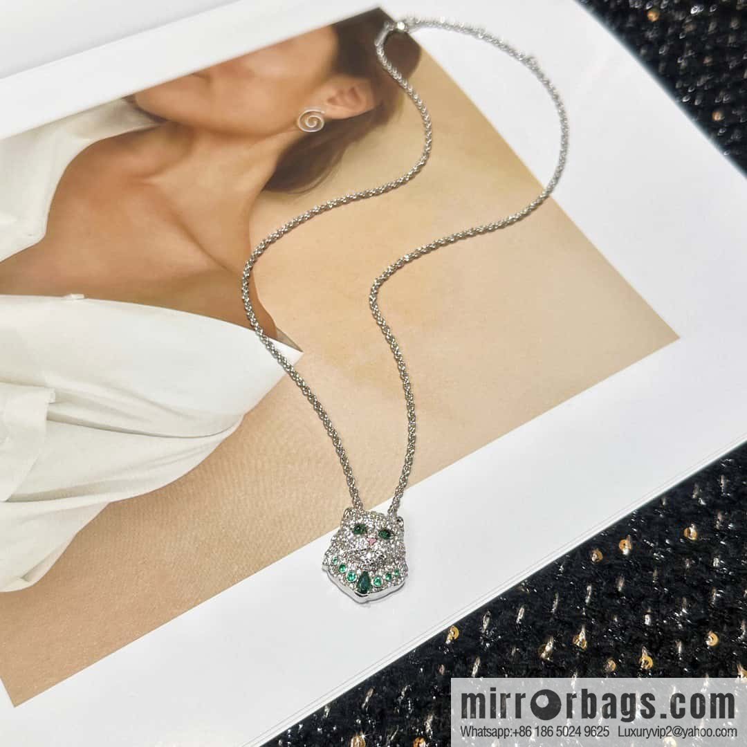 ☀New BOUCHERON/Boucheron Full Diamond Chinchilla Necklace, Earrings ☀