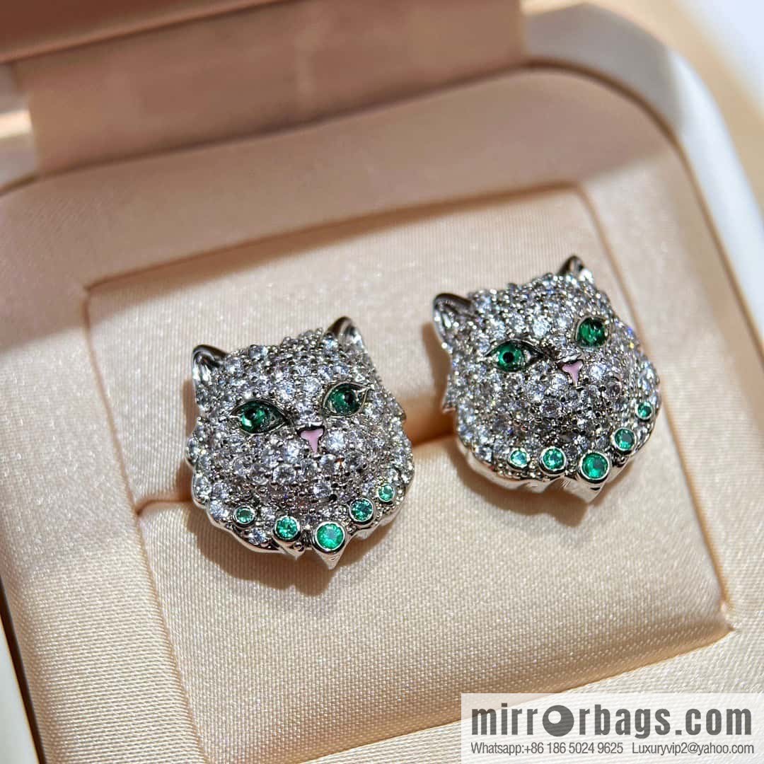 ☀New BOUCHERON/Boucheron Full Diamond Chinchilla Necklace, Earrings ☀