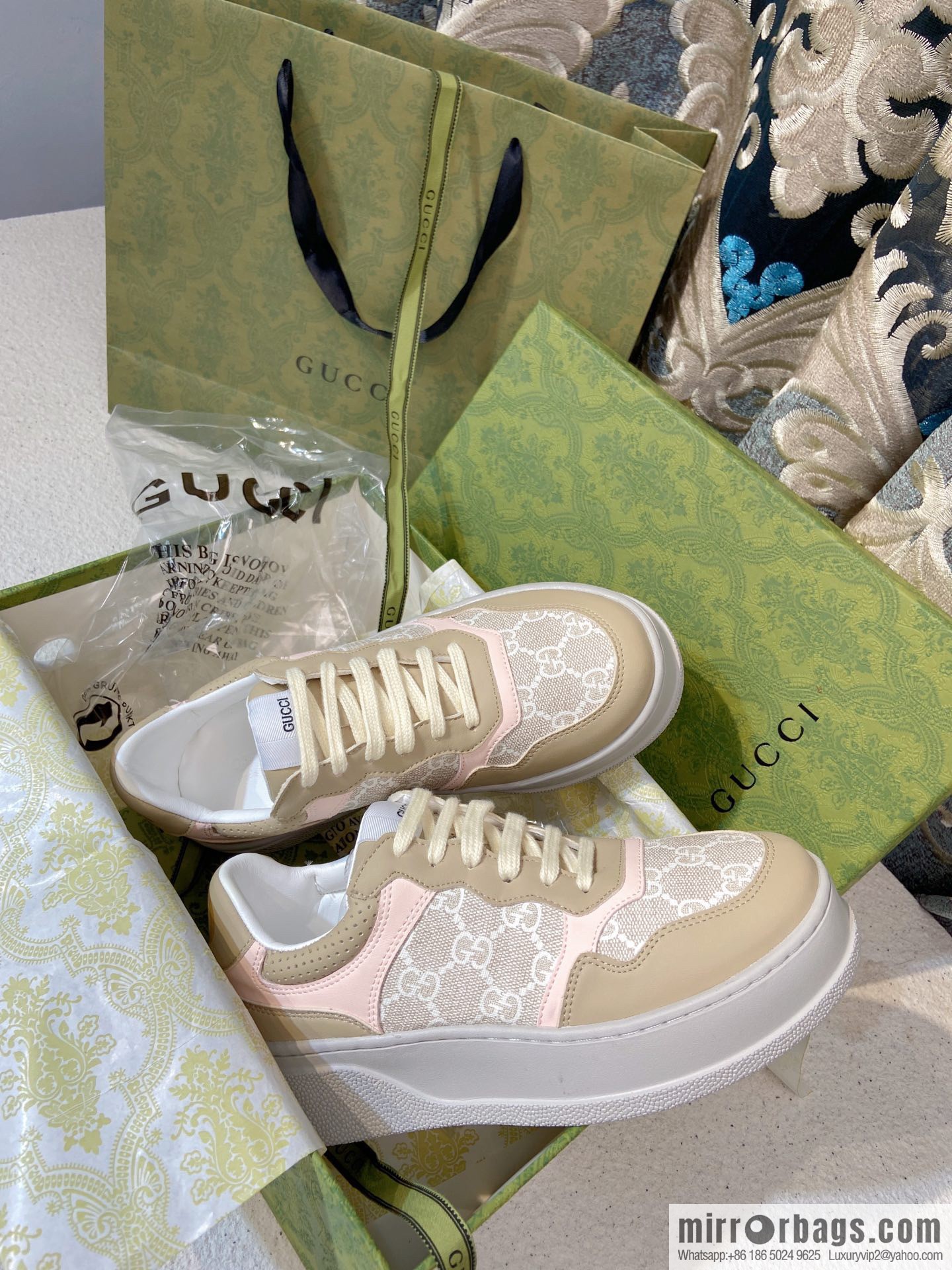 🐰🐰GUCCI Gucci platform white shoes