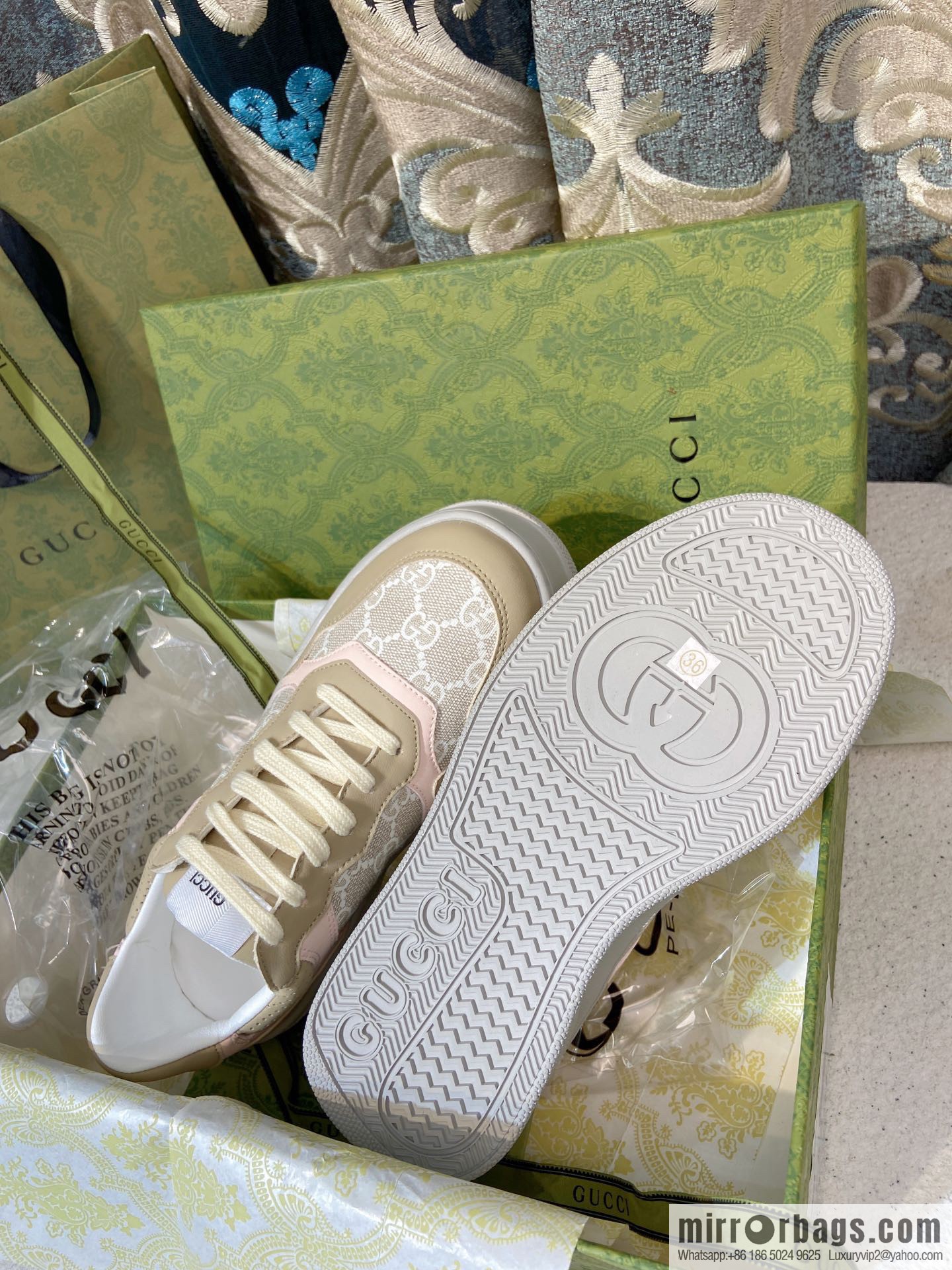 🐰🐰GUCCI Gucci platform white shoes