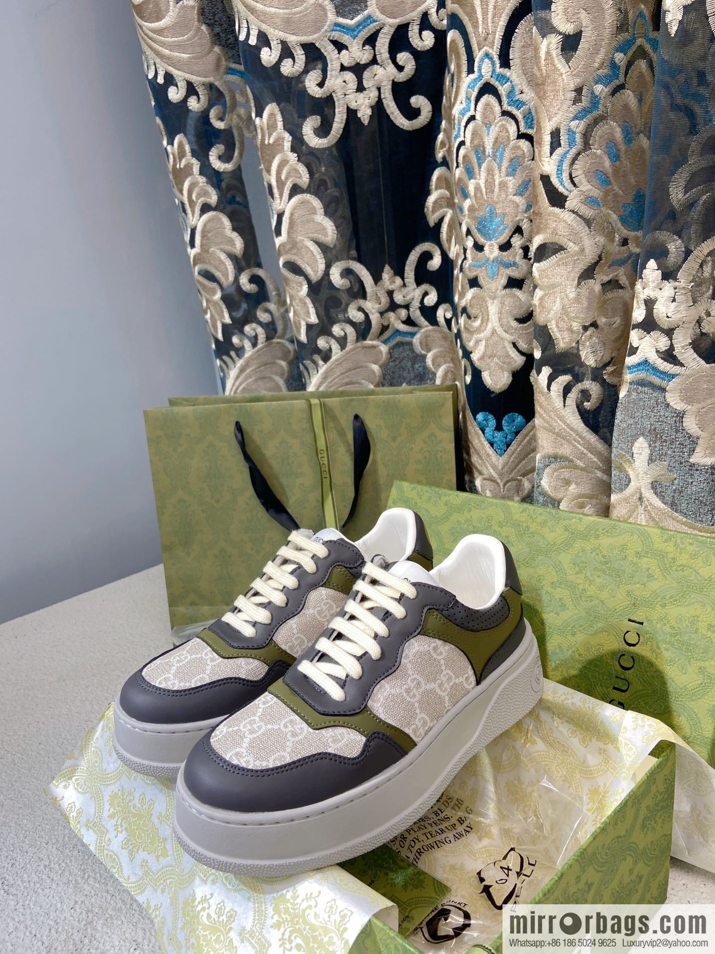 🐰🐰GUCCI Gucci platform white shoes
