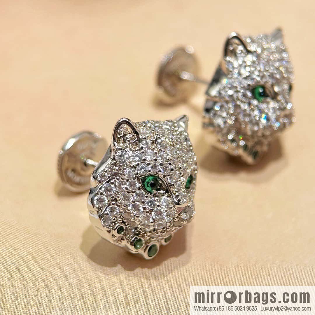 ☀New BOUCHERON/Boucheron Full Diamond Chinchilla Necklace, Earrings ☀