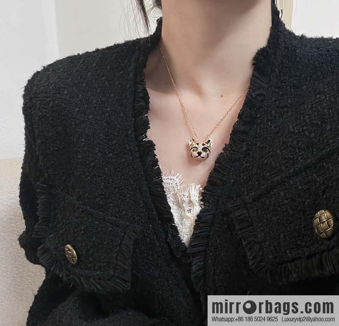 ☀New BOUCHERON/Boucheron Full Diamond Chinchilla Necklace, Earrings ☀