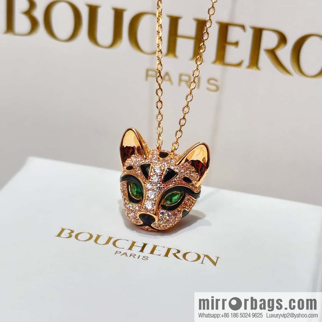 ☀New BOUCHERON/Boucheron Full Diamond Chinchilla Necklace, Earrings ☀