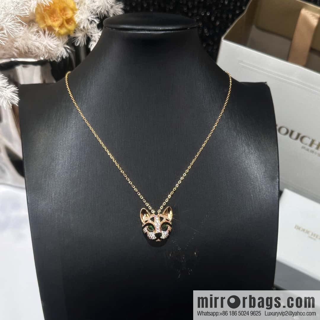 ☀New BOUCHERON/Boucheron Full Diamond Chinchilla Necklace, Earrings ☀