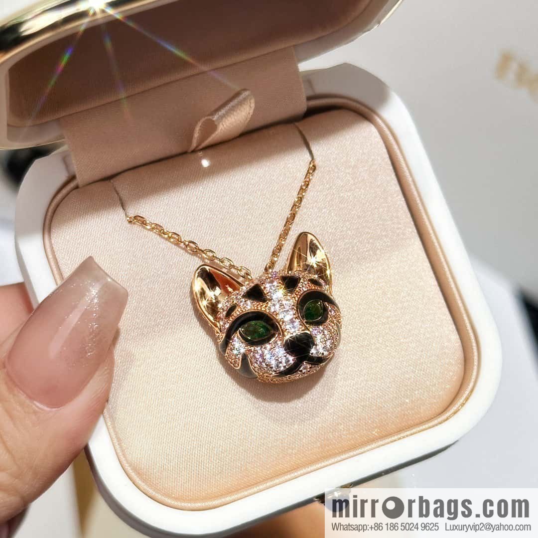 ☀New BOUCHERON/Boucheron Full Diamond Chinchilla Necklace, Earrings ☀