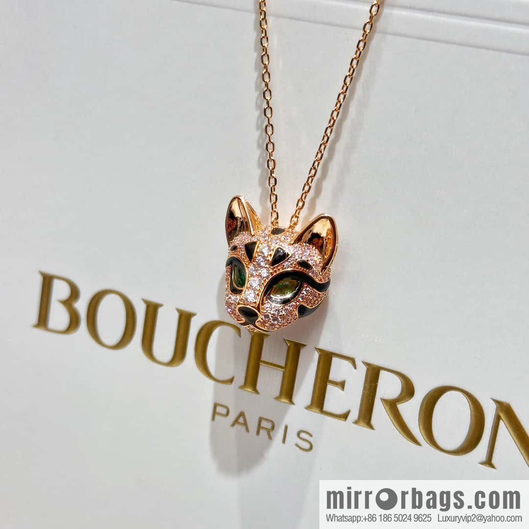 ☀New BOUCHERON/Boucheron Full Diamond Chinchilla Necklace, Earrings ☀