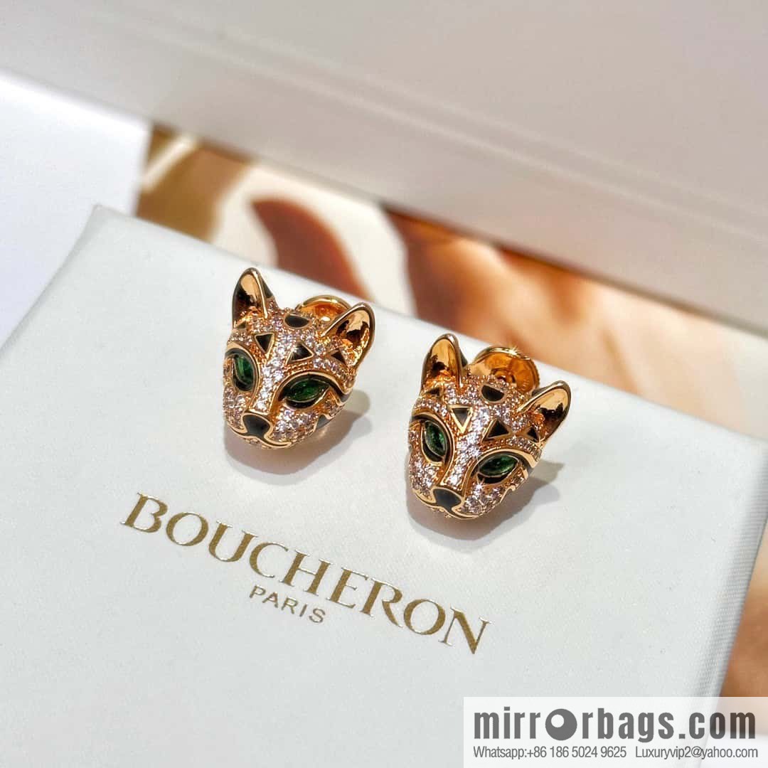 ☀New BOUCHERON/Boucheron Full Diamond Chinchilla Necklace, Earrings ☀