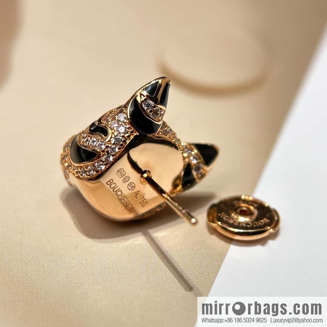 ☀New BOUCHERON/Boucheron Full Diamond Chinchilla Necklace, Earrings ☀