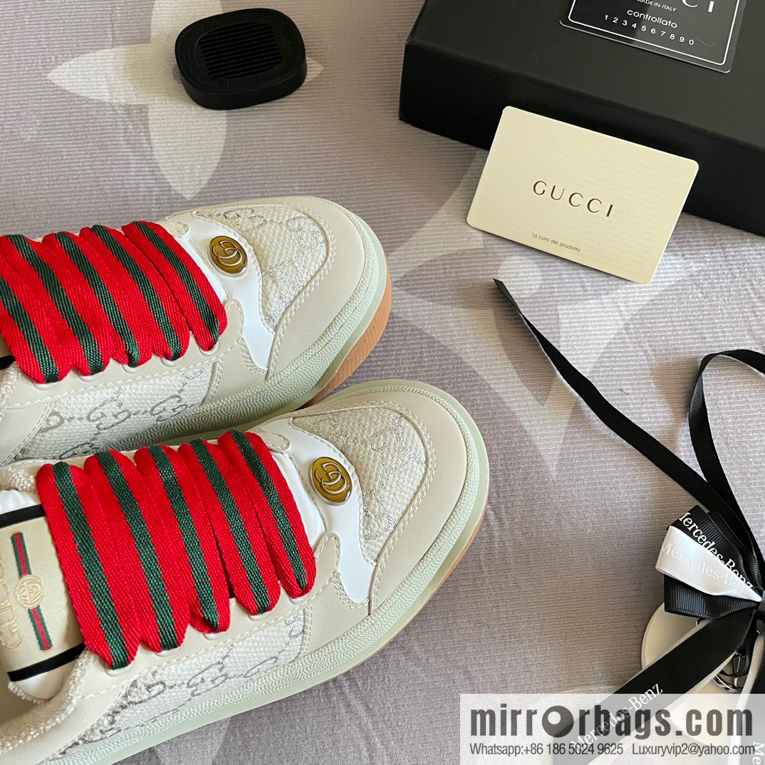 🐰🐰GUCCI Gucci 2023 Gucci ribbon platform dirty shoes, Gucci Mac 90 casual series